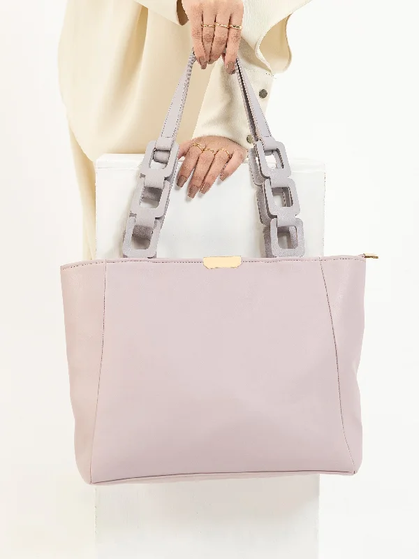 Chain Style Handle Tote Bag Timeless Bags, Flash Sale
