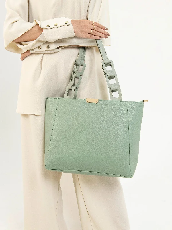 Chain Style Handle Tote Bag Affordable Elegance, Grab Yours