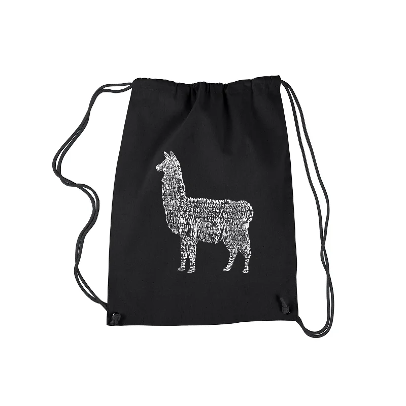 Llama Mama  - Drawstring Backpack Trendy Purses With Limited-Time Offers