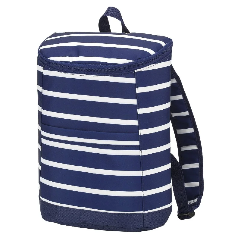 Navy Stripe Cooler Backpack Statement Bags With Exclusive Savings