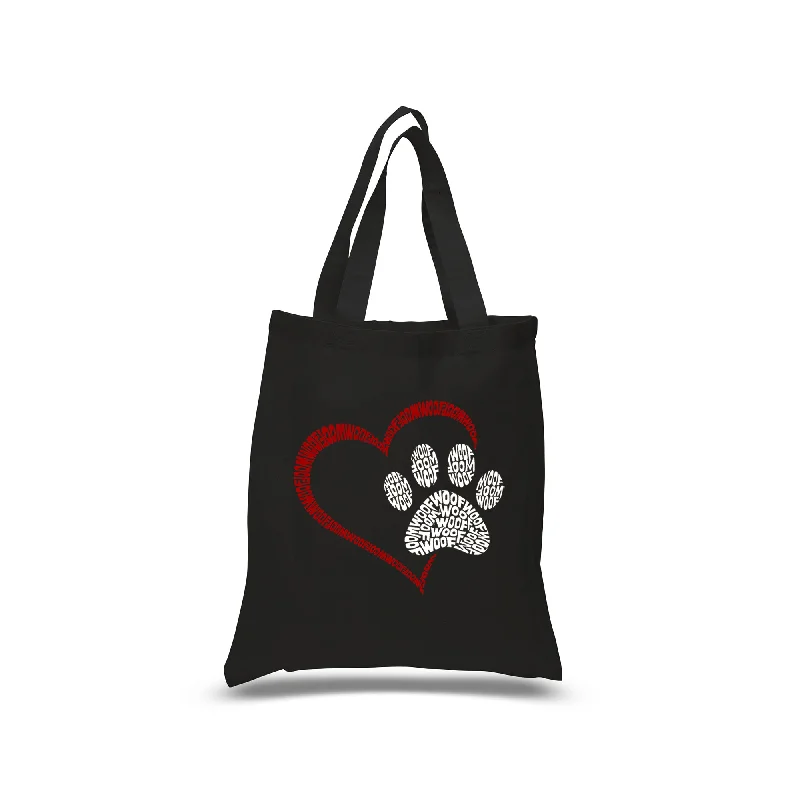 Paw Heart - Small Word Art Tote Bag Stylish And Functional Bags Now At Reduced Rates Paw Heart - Small Word Art Tote Bag Stylish And Functional Bags Now At Reduced Rates