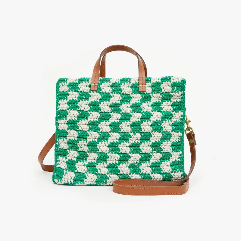 Petit Summer Simple Tote (Sea Green + Cream Crochet Checker) Shoulder Bags, Crossbody Bags, And More On Sale
