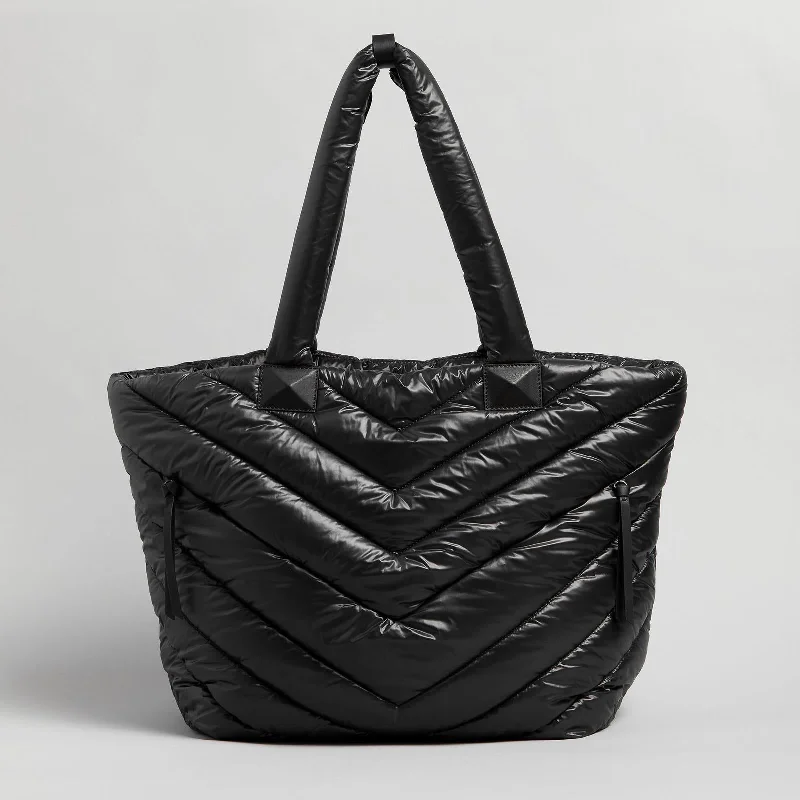 Rox Quilted Nylon Tote (Black) Stylish Totes, Exclusive Savings