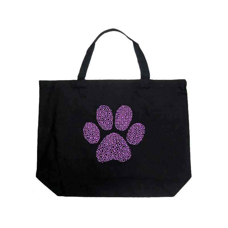 XOXO Dog Paw  - Large Word Art Tote Bag Classic And Modern Handbags Now More Affordable