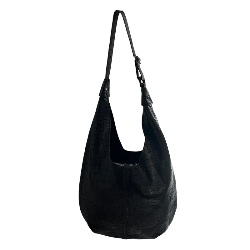 Halston Herritage/Clutch Bag/Animal Pattern/Leather/BLK/ Classic And Modern Handbags Now More Affordable