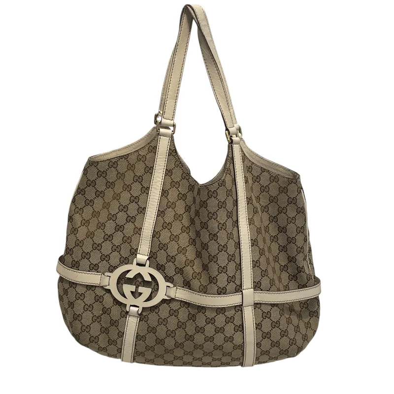 GUCCI/Tote Bag/Monogram/BEG/Gucci Canvas Shoulder Bag Classic Totes At Unbeatable Deals