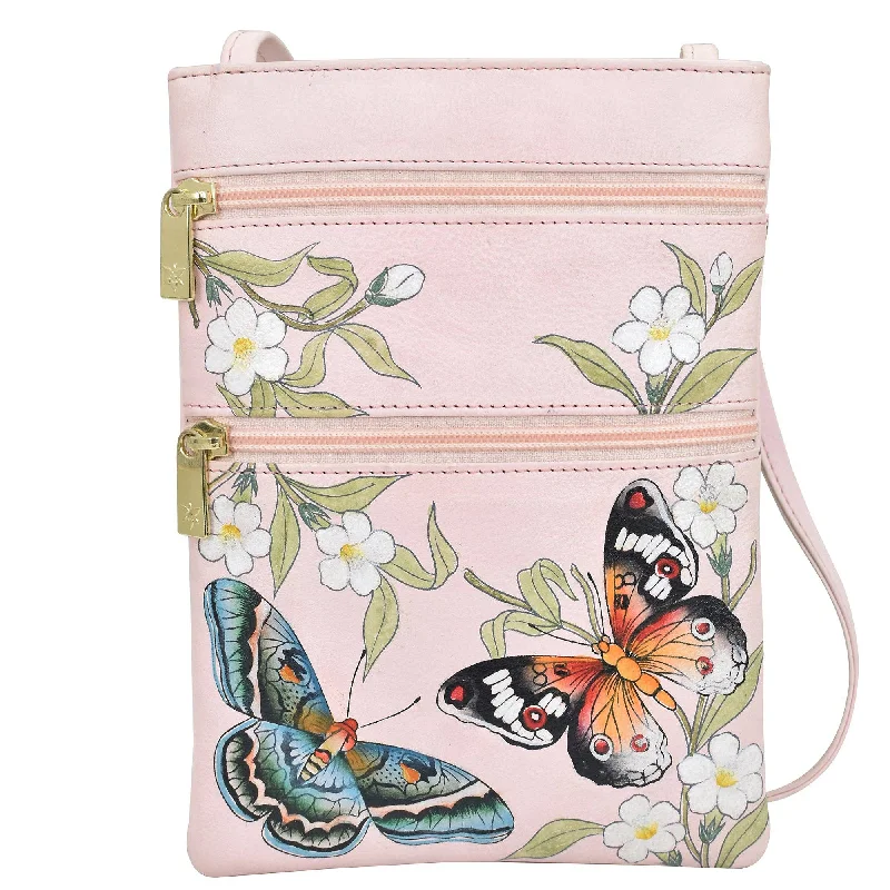 448 Anuschka Handpainted Leather Crossbody Don't Miss Out – Handbag Discounts