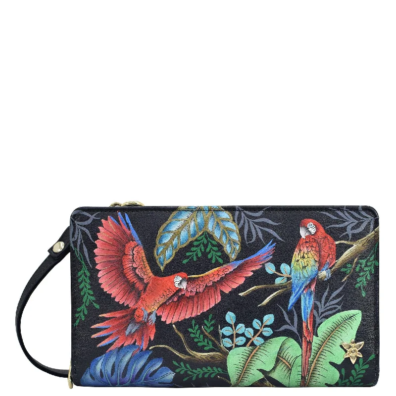 Anuschka Parrot Crossbody Wallet 1149 RFB Fashionable Bags At Must-Have Prices