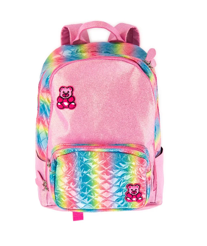 Bari Lynn Backpack Galaxy Shimmer Gummy Bear Patch Fuchsia Trendy & Timeless Bags, Now On Sale Bari Lynn Backpack Galaxy Shimmer Gummy Bear Patch Fuchsia Trendy & Timeless Bags, Now On Sale