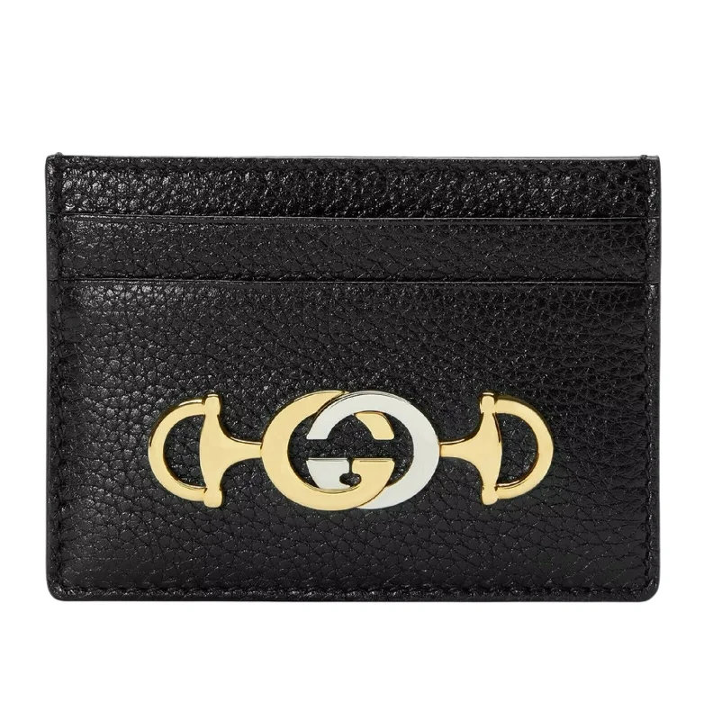 Gucci Women's Zumi Black Leather Card Holder Wallet Metal GG Logo 570679 1000 Statement Bags, Shop Today Gucci Women's Zumi Black Leather Card Holder Wallet Metal GG Logo 570679 1000 Statement Bags, Shop Today