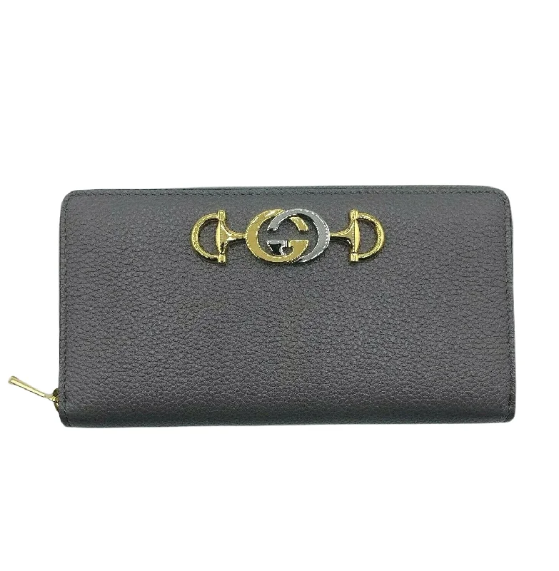 Gucci Women's Zumi Grey Leather Zip Around Wallet with Metal GG Logo 570661 1275 Affordable Elegance, Grab Yours Gucci Women's Zumi Grey Leather Zip Around Wallet with Metal GG Logo 570661 1275 Affordable Elegance, Grab Yours