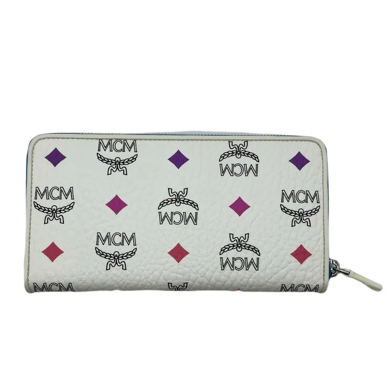 MCM Women's Spectrum Diamond White Visetos Long Zip Around Wallet MYLAASV01WA001 Elegant Bags, Limited Stock MCM Women's Spectrum Diamond White Visetos Long Zip Around Wallet MYLAASV01WA001 Elegant Bags, Limited Stock