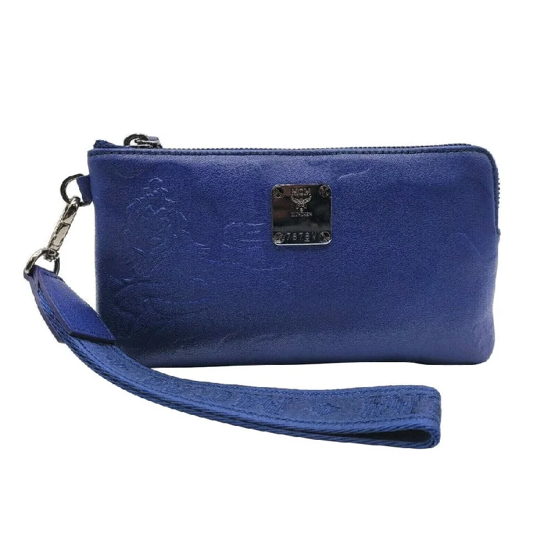 MCM Women's Estate Blue Leather Lion Camo Zipped Wrist Pouch Wallet MXL9AES12VE001 Designer Bags, Low Prices MCM Women's Estate Blue Leather Lion Camo Zipped Wrist Pouch Wallet MXL9AES12VE001 Designer Bags, Low Prices