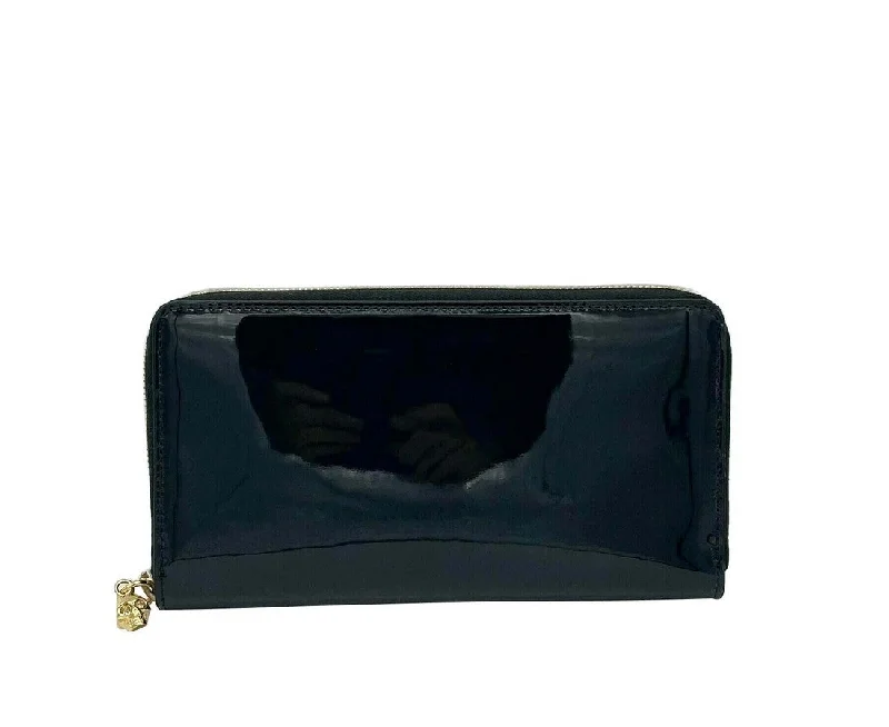 Alexander McQueen Women's Dark Navy Patent Leather Zip Around Wallet 375282 DP00G 4910 Handbag Deals You'll Love Alexander McQueen Women's Dark Navy Patent Leather Zip Around Wallet 375282 DP00G 4910 Handbag Deals You'll Love