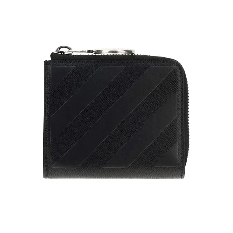 Off-White Unisex Striped Pattern Leather Zip Wallet in Black Best Deals On Premium And Casual Bags – Act Fast Off-White Unisex Striped Pattern Leather Zip Wallet in Black Best Deals On Premium And Casual Bags – Act Fast