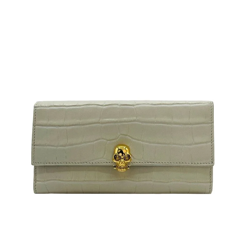 Alexander McQueen Off White Croc-embossed Leather Skull Wallet 275330 9007 Don't Miss Out – Shop Fashionable Bags At Special Rates Alexander McQueen Off White Croc-embossed Leather Skull Wallet 275330 9007 Don't Miss Out – Shop Fashionable Bags At Special Rates