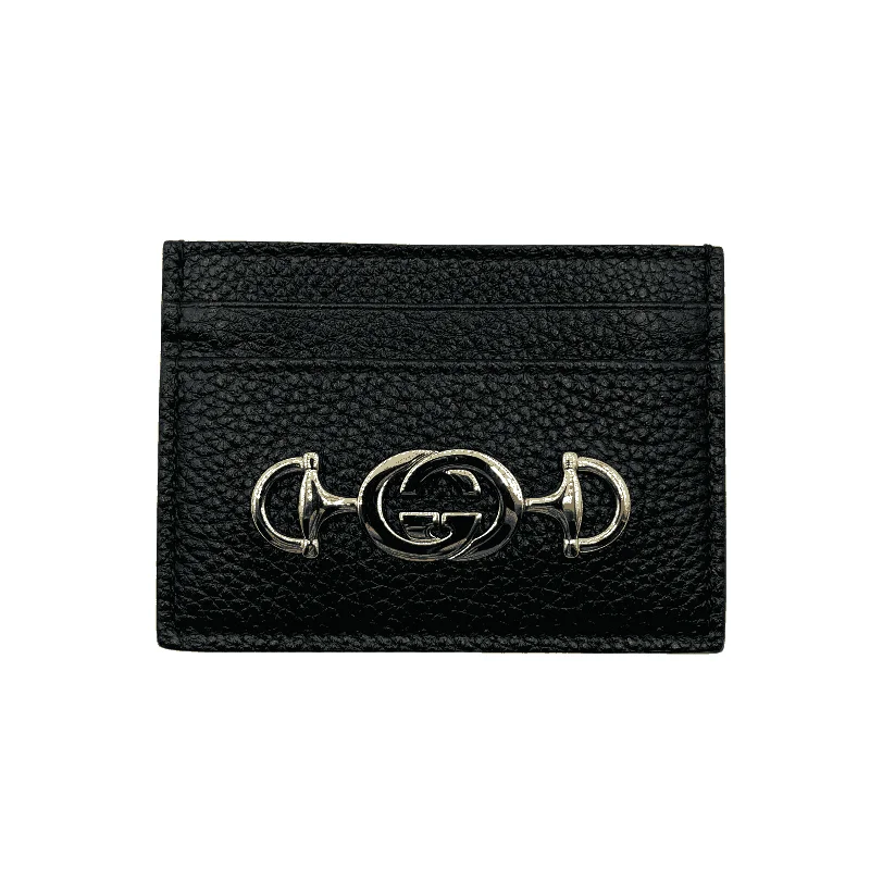 New Women's Gucci Zumi Black Leather Card Holder Wallet Metal GG Logo 570679 1000 w/Box Trendy And Classic Bags Now At Unbeatable Discounts New Women's Gucci Zumi Black Leather Card Holder Wallet Metal GG Logo 570679 1000 w/Box Trendy And Classic Bags Now At Unbeatable Discounts