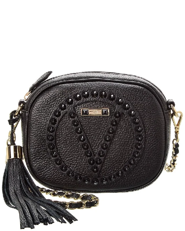 Valentino By Mario Valentino Nina Rock Leather Crossbody Carry Elegance For Less