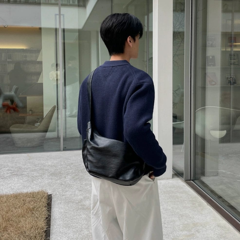BLACK LEATHER SHOULDER BAG The Perfect Bag Sale Is Here
