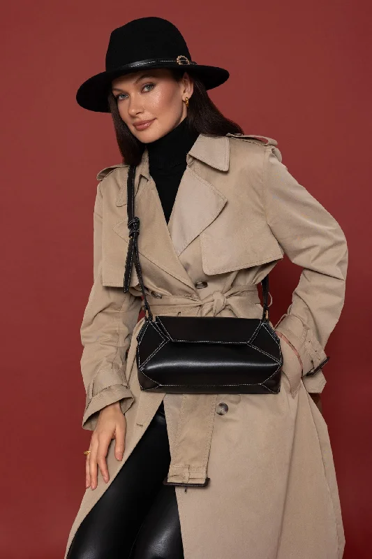 Black Paneled Crossbody Bag Stylish Bags, Unbeatable Prices