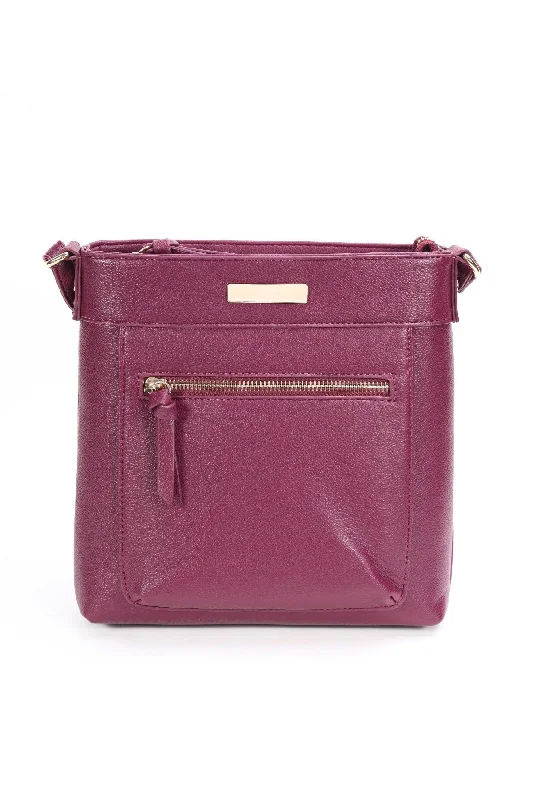 Burgundy Classic Crossbody With Front Zip Best Bag Sale Of The Season