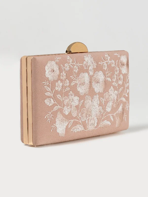 Embroidered Box Clutch Fashionable Handbags At Must-Have Prices