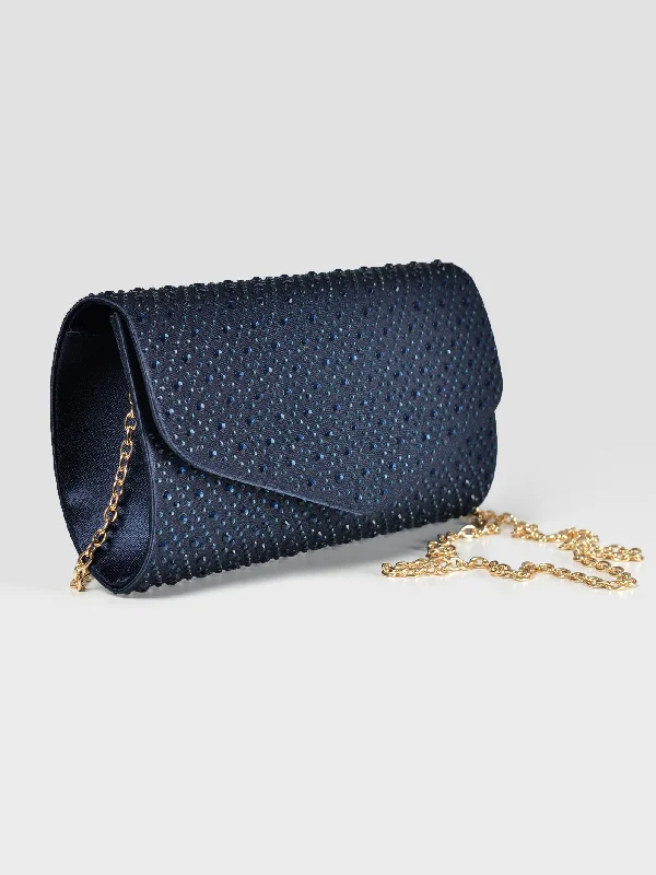 Clutch with Stones Timeless Handbags At Reduced Prices