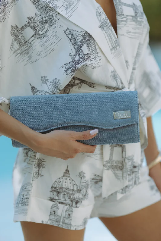 CHIC CLUTCH - DENIM Seasonal Sale On Trendy Handbags