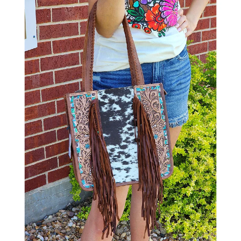 American Darling Cowhide & Tooled Leather Shoulder Bag Your Perfect Bag At The Perfect Price American Darling Cowhide & Tooled Leather Shoulder Bag Your Perfect Bag At The Perfect Price