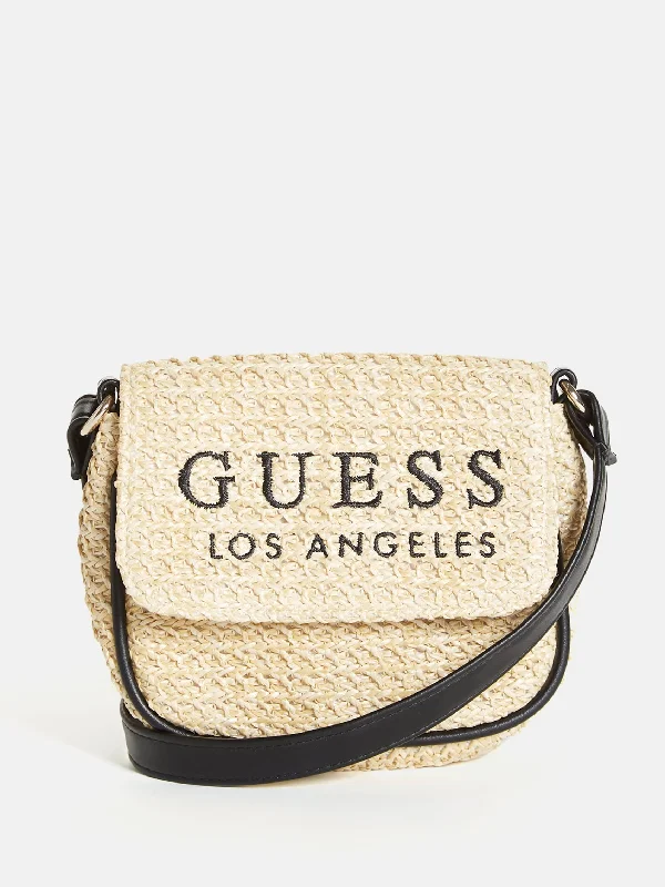 Embroidered Logo Woven Straw Crossbody Designer-Inspired Bags, Best Prices