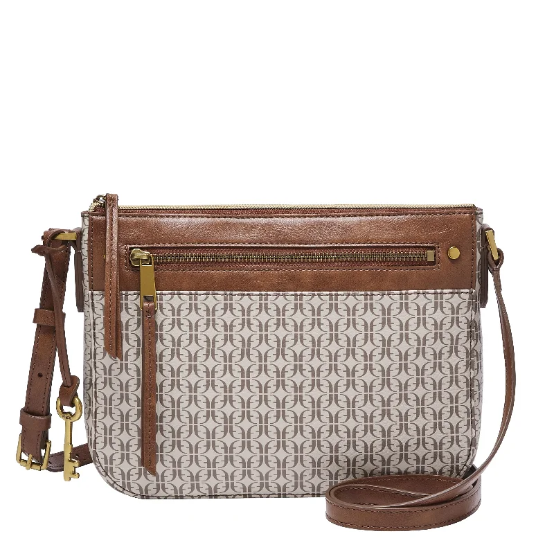 Fossil Women Farrah PVC Crossbody Statement Handbags At Unbeatable Discounts