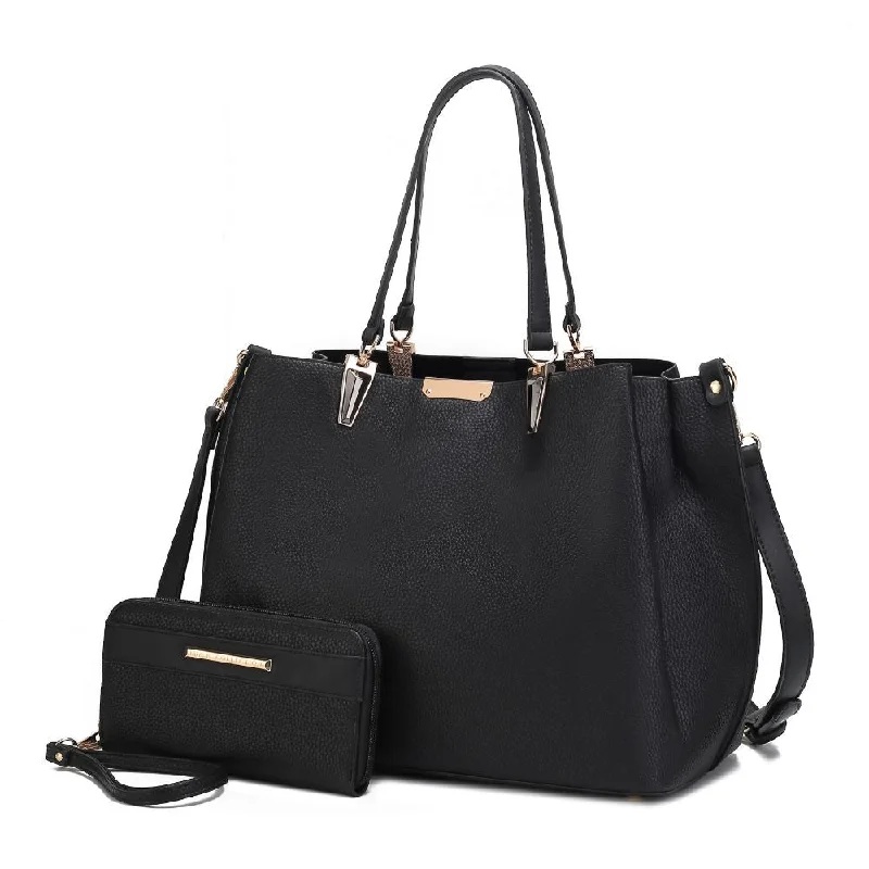 Kane Vegan Leather Satchel Handbag -  with Wallet Limited-Time Handbag Sale