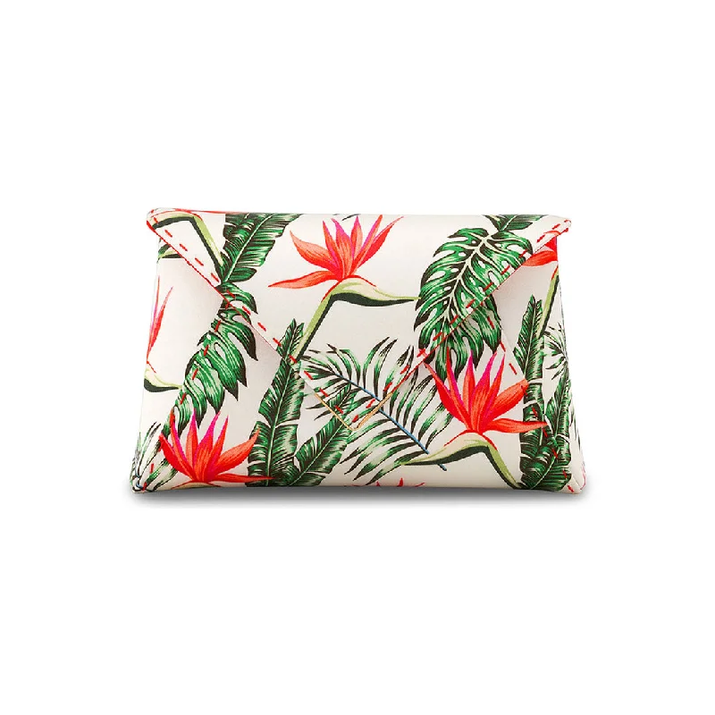 Lee Pouchet Small in Custom Birds of Paradise Satin Iconic Handbags At Unbeatable Prices