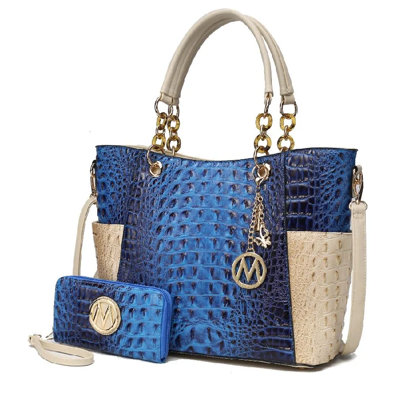 Merlina Faux Crocodile-Embossed Vegan Leather Women’s Tote Bag with matching Wallet – 2 pieces Chic Bags, Shop Now & Save Merlina Faux Crocodile-Embossed Vegan Leather Women’s Tote Bag with matching Wallet – 2 pieces Chic Bags, Shop Now & Save