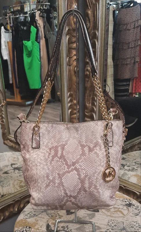 Michael Kors Printed Snakeskin 2 Strap Handbag with Removeable Crossbody Strap Timeless Handbags At Reduced Prices Michael Kors Printed Snakeskin 2 Strap Handbag with Removeable Crossbody Strap Timeless Handbags At Reduced Prices