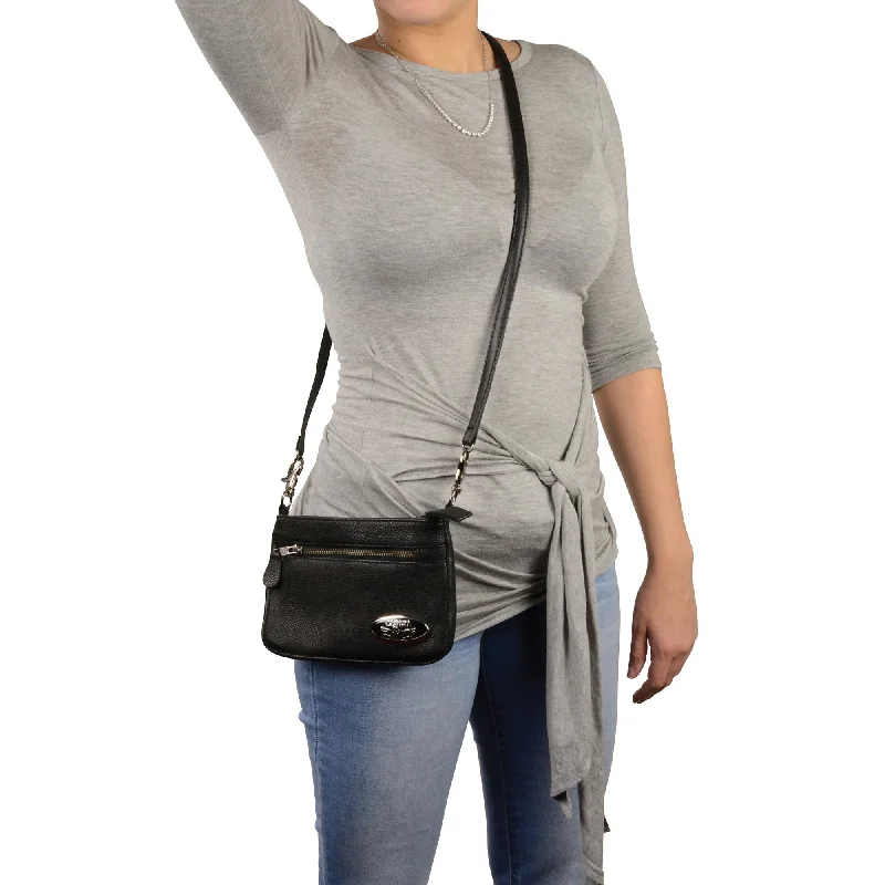 Milwaukee Leather MP8815 Ladies Black Double Zipper Leather Shoulder Bag Handbag Deals For Every Occasion Milwaukee Leather MP8815 Ladies Black Double Zipper Leather Shoulder Bag Handbag Deals For Every Occasion