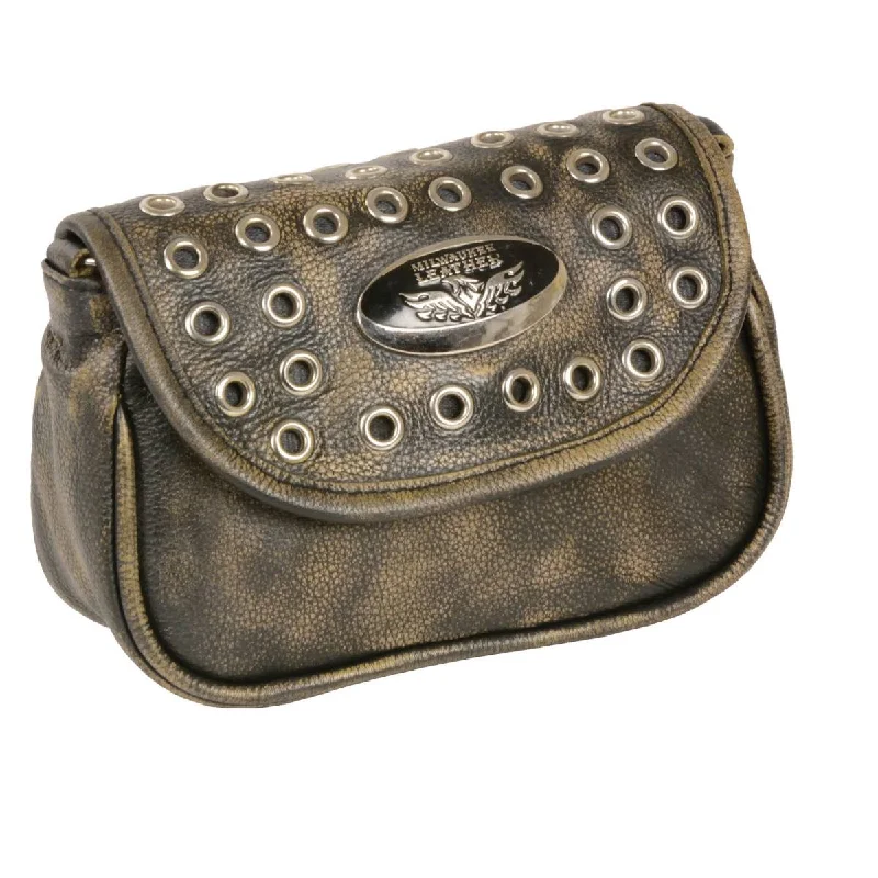 Milwaukee Leather MP8830 Ladies Distress Brown Leather Chain Strap Shoulder Bag Elegant Purses At Clearance Prices Milwaukee Leather MP8830 Ladies Distress Brown Leather Chain Strap Shoulder Bag Elegant Purses At Clearance Prices