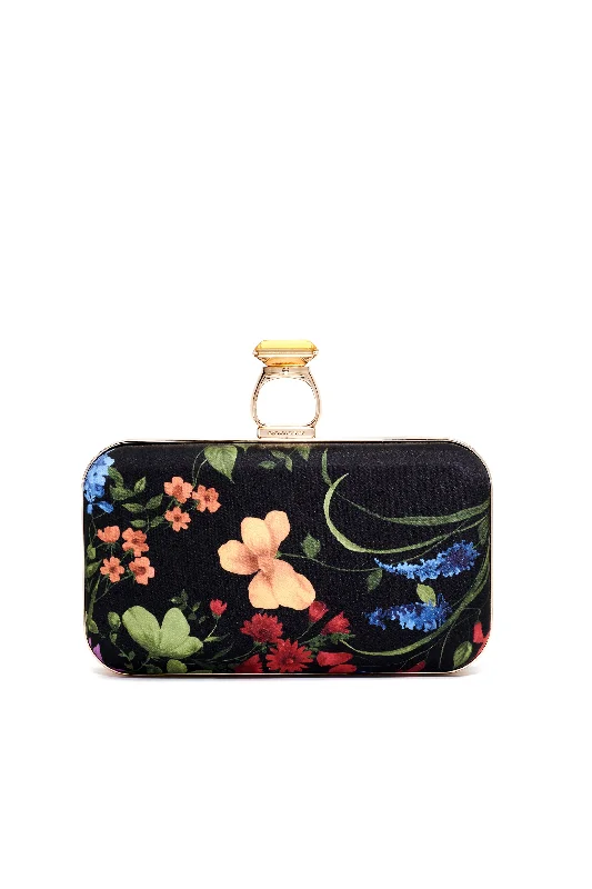 On the Rocks Clutch - Noir Wildflower Stylish Bags At Unbeatable Prices