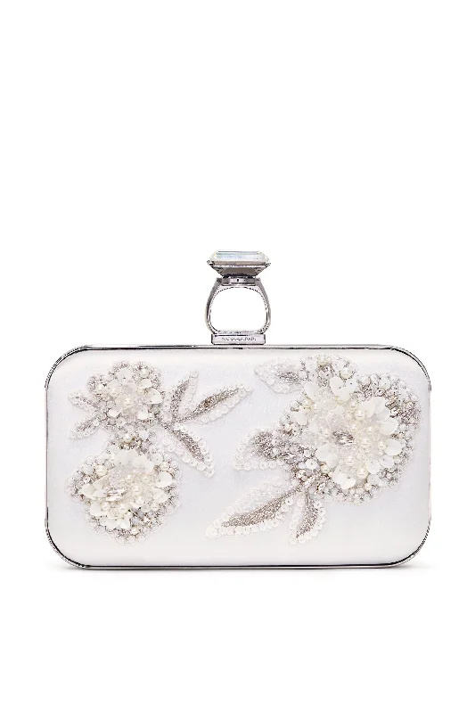 Embellished On The Rocks Clutch - Off White Fashionable Bags At Must-Have Prices