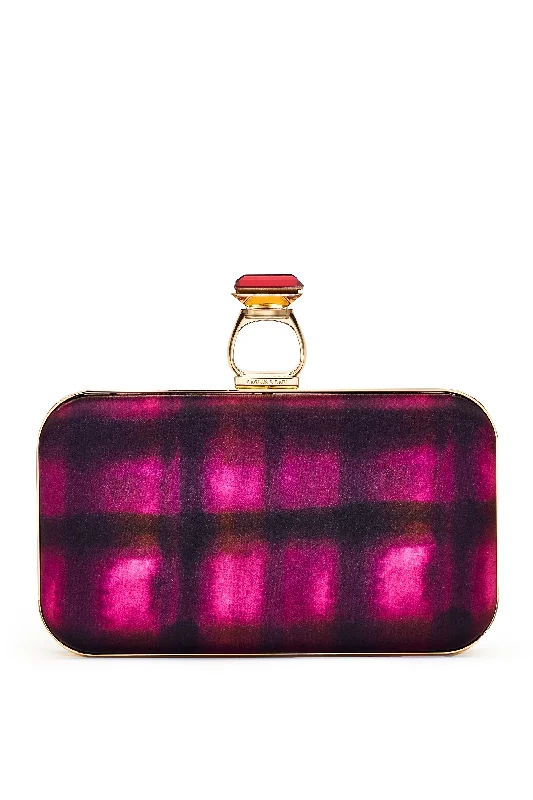 On The Rocks Clutch - Pink Shibori Luxury Totes, Affordable Prices