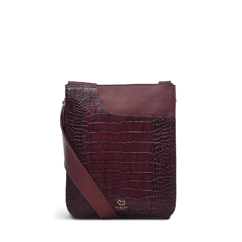 Pockets Faux Croc - Medium Zip Around Crossbody Stylish Bags At Unbeatable Prices