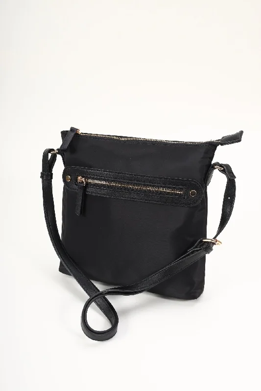 Square Nylon Crossbody Bag in Black Flash Sale On Designer Bags