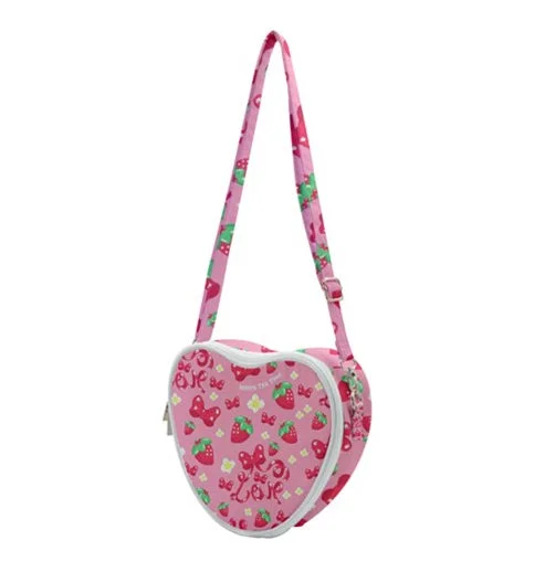 Strawberry Ribbon heart shaped shoulder bag [made to order] High-End Handbags At Affordable Prices