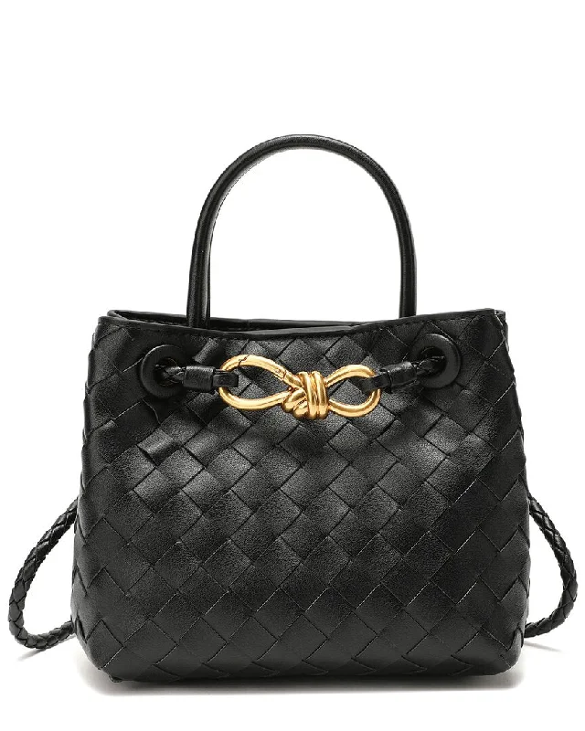 Tiffany & Fred Woven Leather Top Handle Crossbody The Handbag Sale You've Been Waiting For Tiffany & Fred Woven Leather Top Handle Crossbody The Handbag Sale You've Been Waiting For