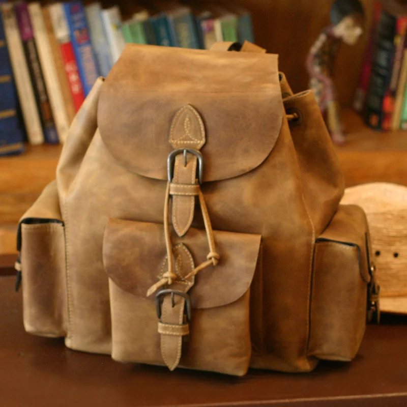 Weathered in Honey Brown Hand Crafted Leather Backpack from Mexico Stylish And Durable Handbags At Great Value Weathered in Honey Brown Hand Crafted Leather Backpack from Mexico Stylish And Durable Handbags At Great Value