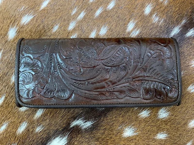 Juan Antonio Tooled Brown Tri Fold Wallet Sleek Bags, Perfect Prices