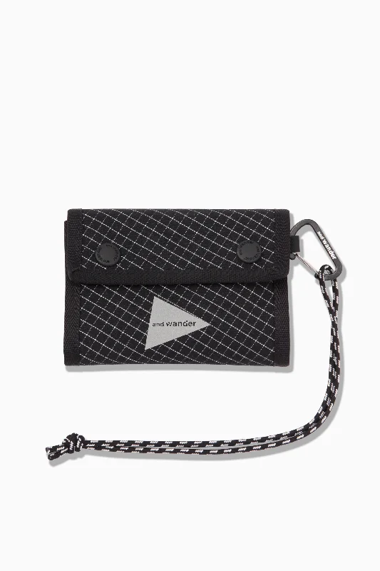 And Wander Reflective Rip Wallet - Black Chic Shoulder Bags At Promotional Rates