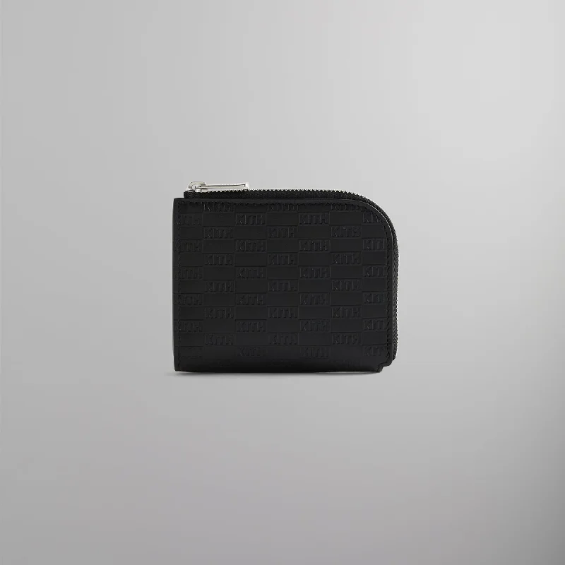 Kith Monogram Half Zip Wallet - Black Stylish Handbags With Exclusive Online Discounts Kith Monogram Half Zip Wallet - Black Stylish Handbags With Exclusive Online Discounts