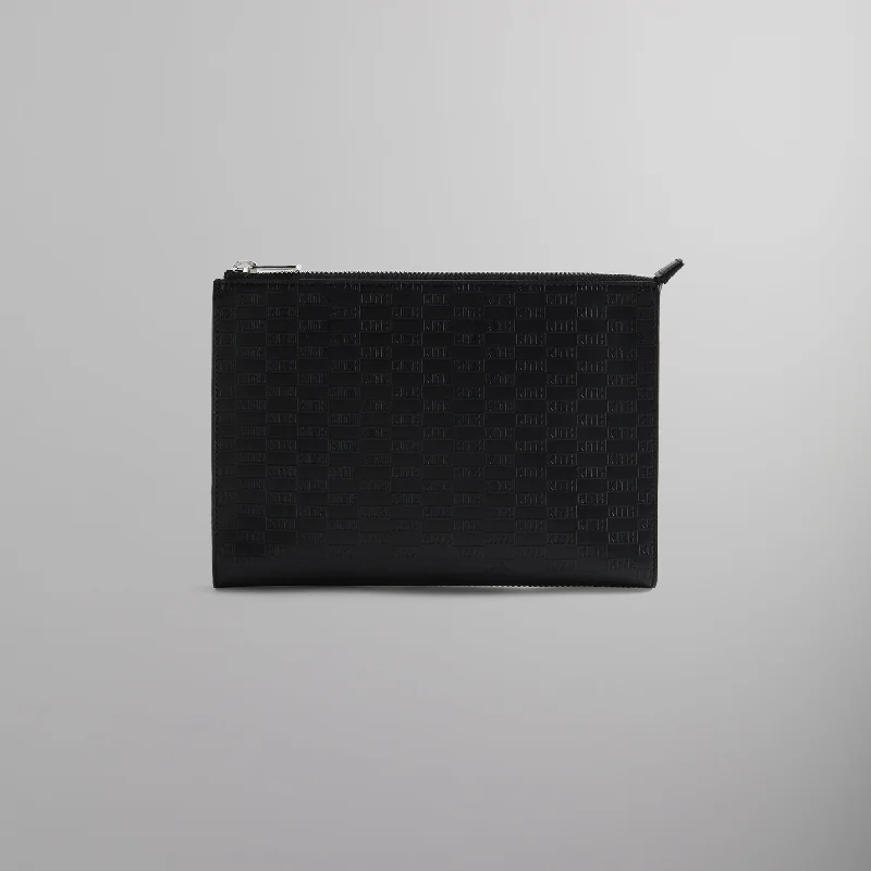 Kith Monogram Zipper Pouch - Black Designer-Inspired Bags At Reduced Prices