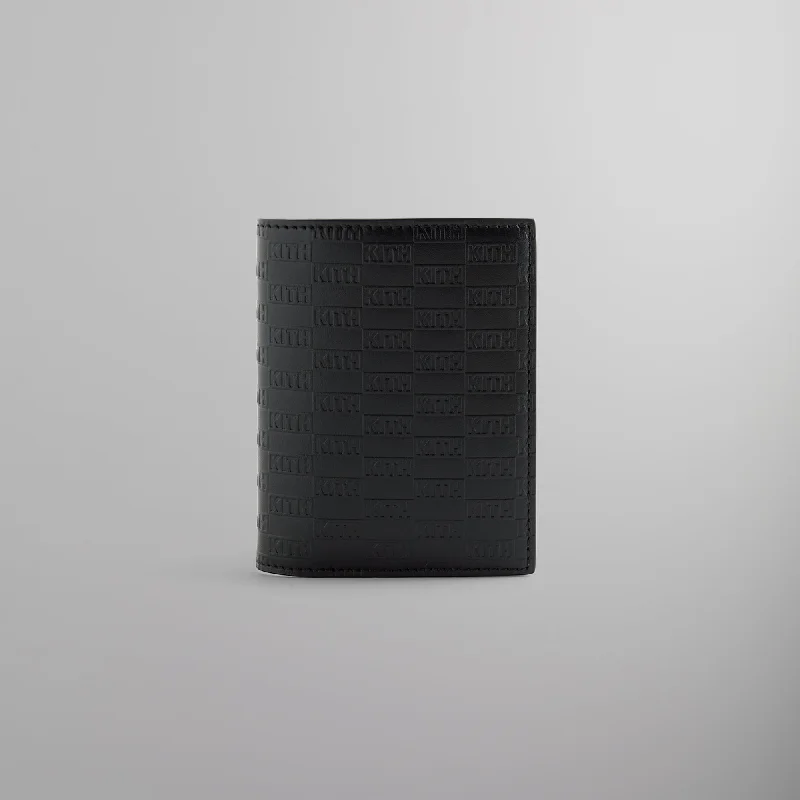 Kith Monogram Bi-Fold Wallet - Black Grab Stylish Bags Before They Sell Out